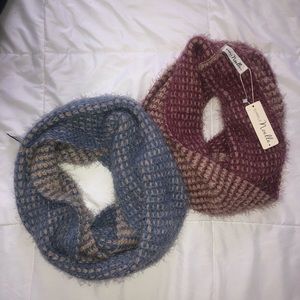 Light Blue and Pink Scarf Bundle